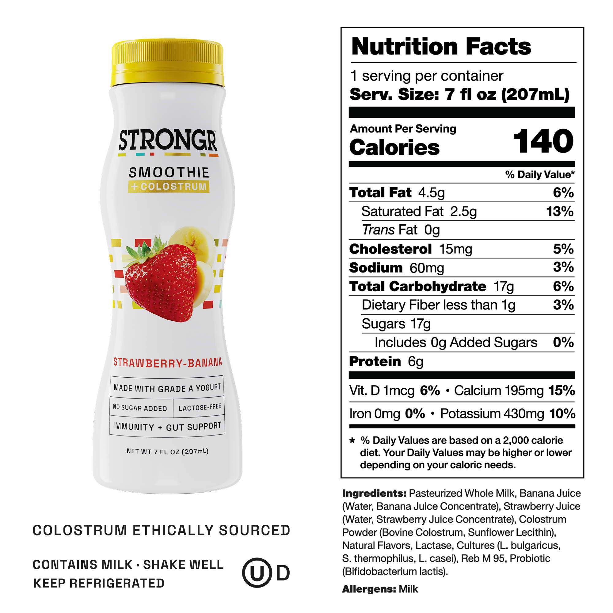 Strawberry-Banana Colostrum Smoothie
